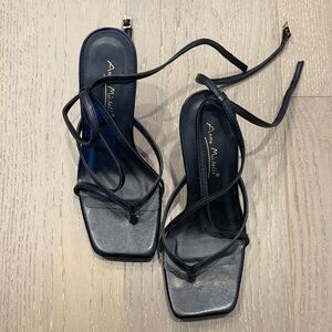 New size 5.5 women’s Elegant Black Strappy Heels